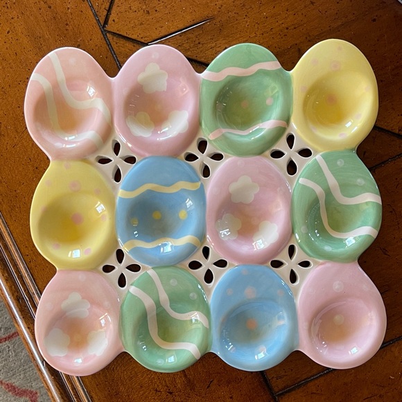 no brand Other - Colorful pastel  Ceramic Egg Holder